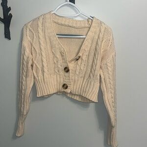 Cropped top and cardigan set